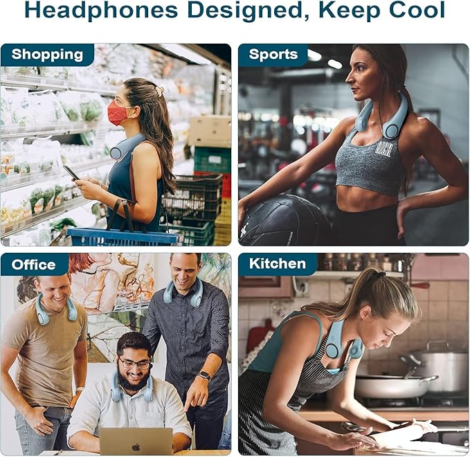 Portable Bladeless Hanging Rechargeable Neck Fan