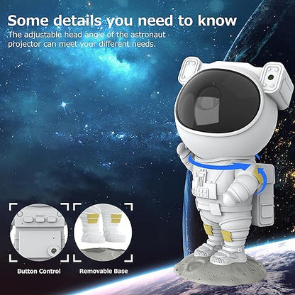 Astronaut Galaxy Projector - 360 Magnetic Head Rotation, Remote Control